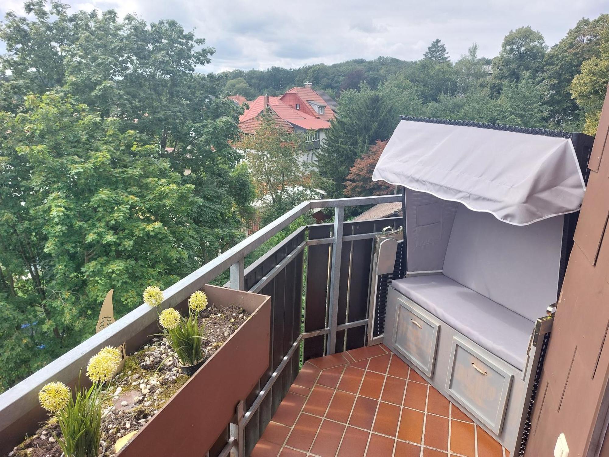 Ferienwohnung Gipfelglueck Mit Fernblick Und Strandkorb Bad Sachsa Exteriör bild